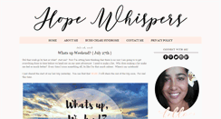 Desktop Screenshot of myhopewhispers.com